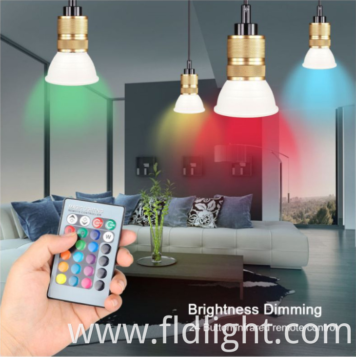 Smart Remote Control LED light bulbs Dimmable RGB 